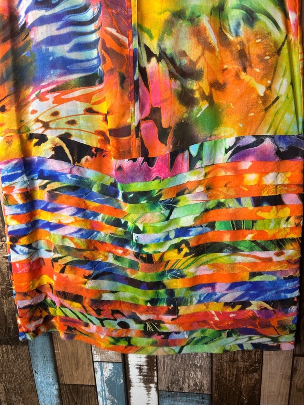 S.L. Fashions Vibrant Multicolor Tie-Dye Sleeveless dress - Picture 4 of 16